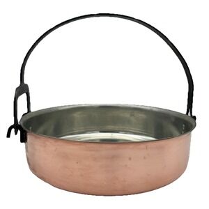 Vintage Ruffoni Copper 10" Risotto Pan With Removable Handle Made In Italy